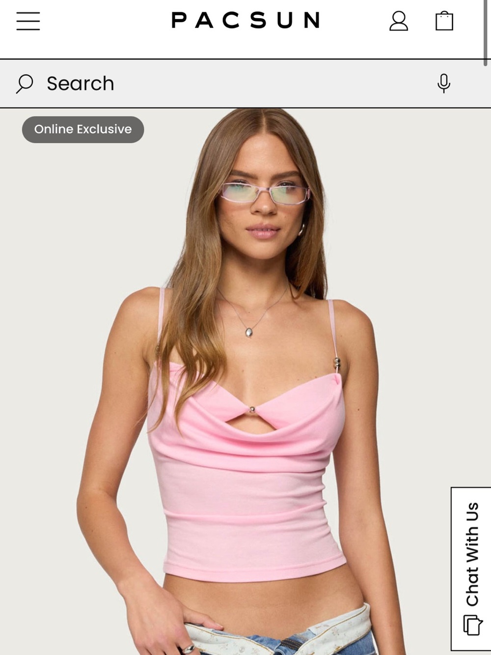 Edikted Layered Bra Cowl Neck Top